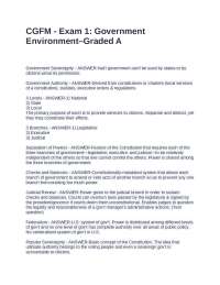 CGFM - Exam 1 Government Environment–Graded A