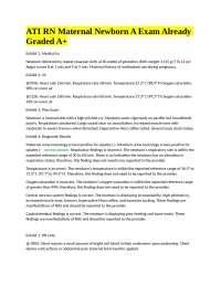 ATI RN Maternal Newborn A Exam Already Graded A+