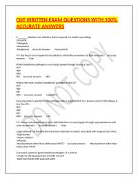 CNT WRITTEN EXAM QUESTIONS WITH 100% ACCURATE ANSWERS