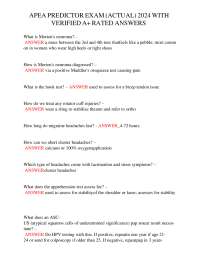 APEA PREDICTOR EXAM (ACTUAL) 2024 WITH VERIFIED A+ RATED ANSWERS.pdf
