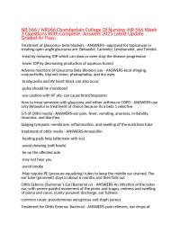 NR 566 / NR566 Chamberlain College Of Nursing -NR 566 Week 3 Questions With Complete  Answ