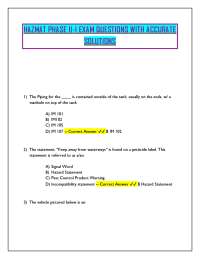 HAZMAT PHASE II-I EXAM QUESTIONS WITH ACCURATE SOLUTIONS