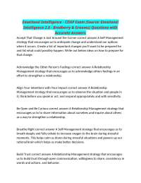 Emotional Intelligence - CENP Exam (Source: Emotional Intelligence 2.0 - Bradberry & Greav