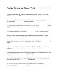 Boiler Operator State Test Questions With 100% Verified Answers.