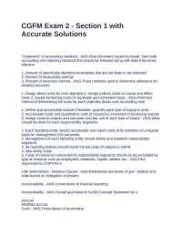 CGFM Exam 2 - Section 1 with Accurate Solutions