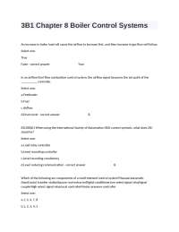 3B1 Chapter 8 Boiler Control Systems Actual Questions & Correct Answers