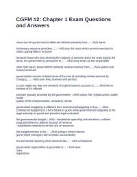 CGFM #2 Chapter 1 Exam Questions and Answers