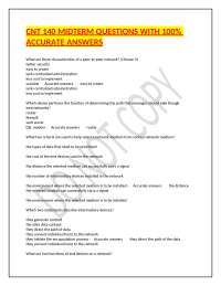 CNT 140 MIDTERM QUESTIONS WITH 100% ACCURATE ANSWERS