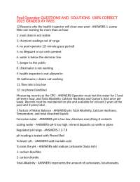Pool Operator QUESTIONS AND  SOLUTIONS  100% CORRECT 2025 GRADED A+ PASS.