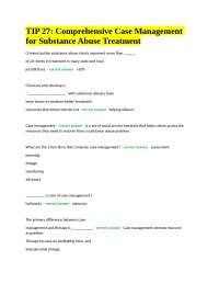 TIP 27: Comprehensive Case Management for Substance Abuse Treatment