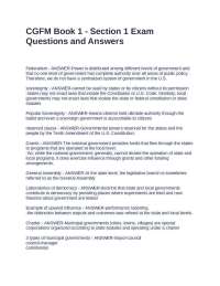 CGFM Book 1 - Section 1 Exam Questions and Answers
