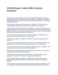CGFM Exam 1 with 100% Correct Answers