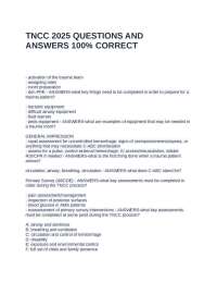 TNCC 2025 QUESTIONS AND ANSWERS 100% CORRECT