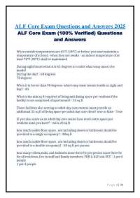 ALF Core Exam Questions and Answers