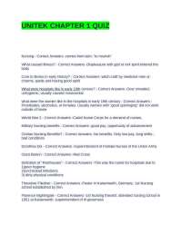 UNITEK CHAPTER 1 QUIZ QUESTIONS WITH CORRECT ANSWERS