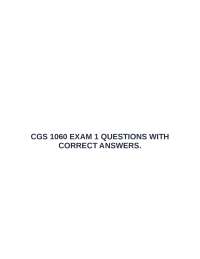 CGS 1060 EXAM 1 QUESTIONS WITH CORRECT ANSWERS.