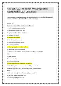 C&G 2382-22, 18th Edition Wiring Regulations Exams Practice 2024-2025 Guide
