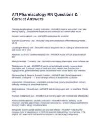 ATI Pharmacology RN Questions & Correct Answers