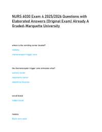 NURS 6030 Exam 4 2025/2026 Questions with Elaborated Answers (Original Exam) 100% Accurate