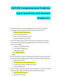 VATI RN Comprehensive Predictor Exam Questions and Answers Graded A++