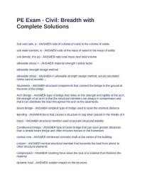 PE Exam - Civil Breadth with Complete Solutions