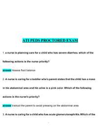 Ati peds proctored exam 1