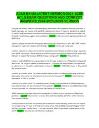 ACLS EXAM LATEST VERSION 2025 QUESTIONS AND ANSWERS