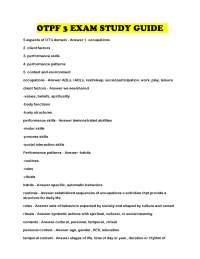 OTPF 3 EXAM STUDY GUIDE