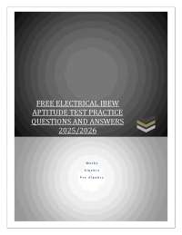 FREE ELECTRICAL IBEW APTITUDE TEST PRACTICE QUESTIONS AND ANSWERS 2025/2026