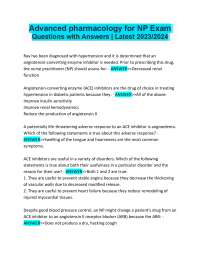 Advanced Pathophysiology Midterm 6501 Walden University QuestIons and Answers.