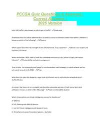 PCCSA Quiz Questions & Answers  Correct Answers  2025 Version