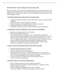 2025 CHEM 5620 - Protein Chemistry: Final Exam Study Guide