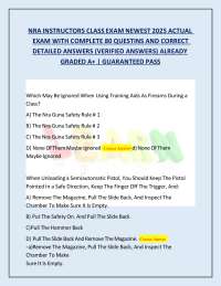 NRA INSTRUCTORS CLASS EXAM NEWEST 2025 ACTUAL EXAM WITH COMPLETE 80 QUESTINS AND ANSWERS