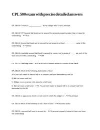 CPL 500 exam with precise detailed answers.