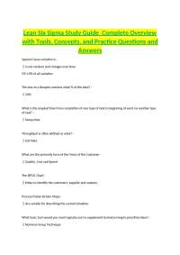 Lean Six Sigma Study Guide  Complete Overview with Tools, Concepts, and Practice Questions