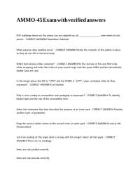 AMMO-45 Exam with verified answers