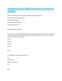 Peregrine Exam 2025 Questions & Answers  Verified
