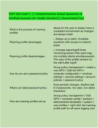 CNIT 242 Exam 1 || Comprehensive Actual Questions & Verified Answers (A+ Guide Solution)||
