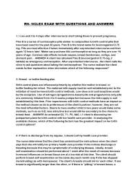 RN- NCLEX EXAM WITH QUESTIONS AND ANSWERS
