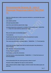 Environmental Science B Unit 3: Perpetual Resources Interim Test (Part 1)1).