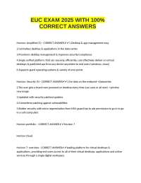 EUC EXAM 2025 WITH 100% Correct Answers