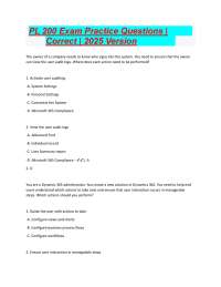 PL 200 Exam Practice Questions And Correct Answers 2025 Version