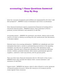 accounting 1 Exam Questions Answered Step By Step