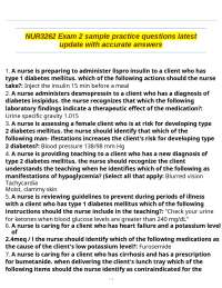 NUR3262 Exam 2 sample practice questions latest update with accurate answers
