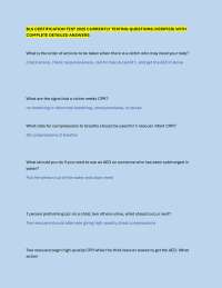 BLS CERTIFICATION TEST 2025 CURRENTLY TESTING QUESTIONS (VERIFIED) WITH COMPLETE DETAILED