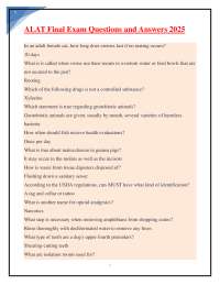 ALAT Final Exam Questions and Answers