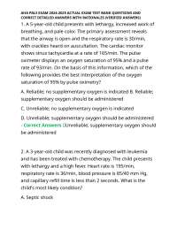 AHA PALS EXAM 2024-2025 ACTUAL EXAM TEST BANK QUESTIONS AND CORRECT DETAILED ANSWERS WITH