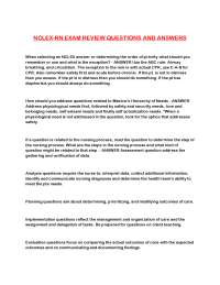 NCLEX-RN EXAM REVIEW QUESTIONS AND ANSWERS