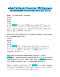 ASVAB Arithmetic Reasoning EXAM QUESTIONS WITH SOLVED SOLUTIONS
