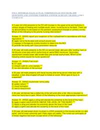 TNCC 20TH REAL EXAM ACTUAL VERIFIED EXAM TEST BANK 2500 QUESTIONS AND ANSWERS VERIFIED ANS